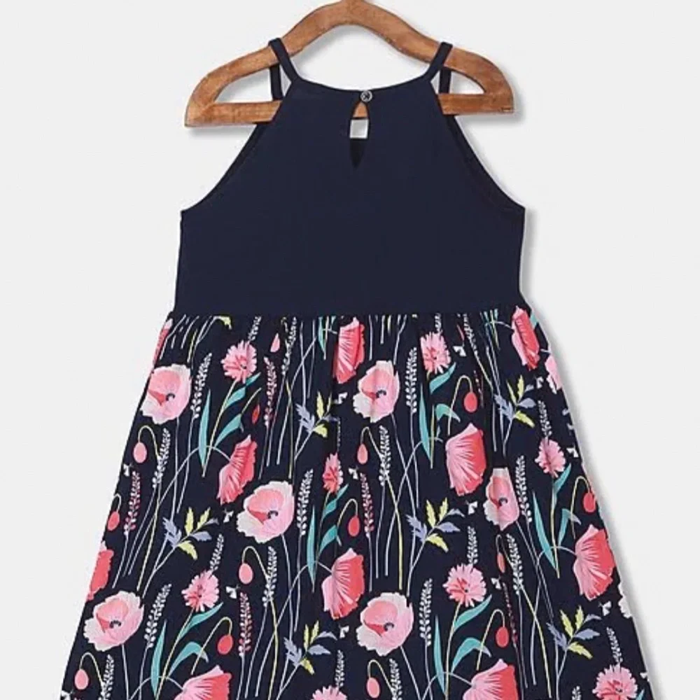 GAP Girls Navy Floral Dress Size M 8-9